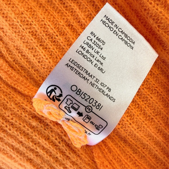 Anthropologie Pilcro Cashmere Heart Cardigan Sweater Vest Orange XS S OB1520381 - Picture 14 of 15